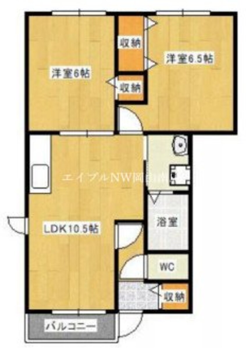 間取図 宇野線<宇野みなと線>/妹尾駅 徒歩22分 1階 築21年