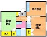 宇野線<宇野みなと線>/備前西市駅 徒歩57分 1階 築36年 2DKの間取り