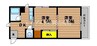 山陽本線（中国）/岡山駅 バス:40分:停歩4分 3階 築48年 2DKの間取り
