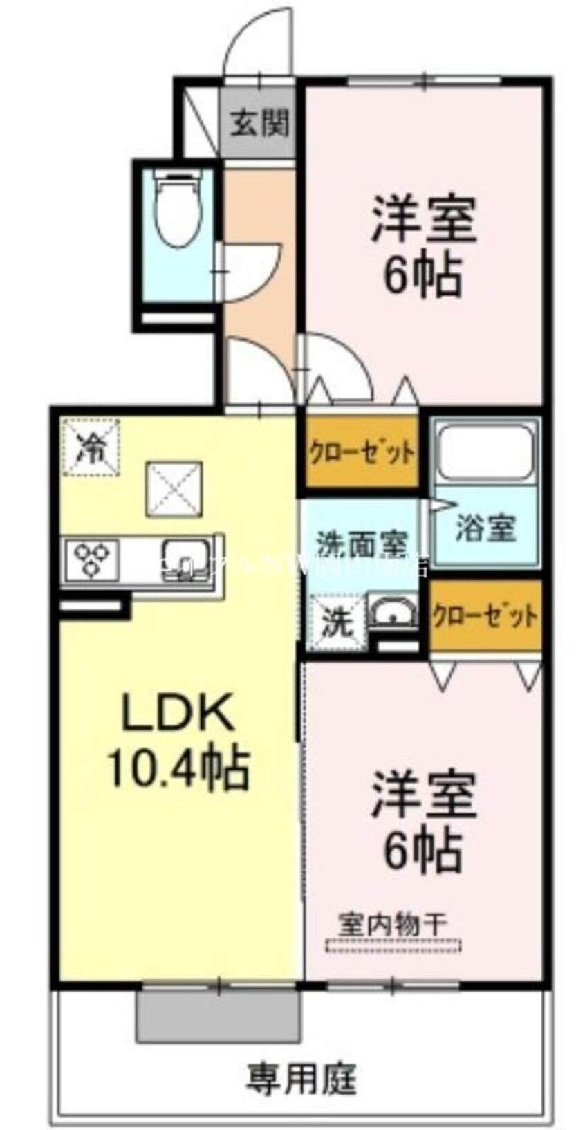 間取図 山陽本線（中国）/岡山駅 バス17分新町北下車:停歩8分 1階 築7年