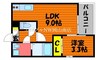 宇野線<宇野みなと線>/大元駅 徒歩22分 3階 築3年 1LDKの間取り