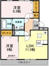 宇野線<宇野みなと線>/備前西市駅 徒歩9分 1階 築17年 2LDKの間取り