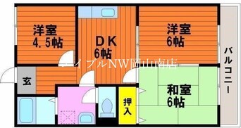 間取図 宇野線<宇野みなと線>/備前田井駅 徒歩8分 2階 築20年