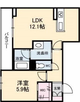 間取図 津山線/法界院駅 徒歩11分 2階 築1年