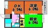 宇野線<宇野みなと線>/備前西市駅 徒歩24分 2階 築29年 2DKの間取り