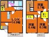 山陽本線（中国）/北長瀬駅 徒歩28分 1階 築15年 3LDKの間取り