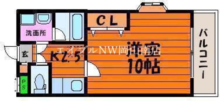 間取図 宇野線<宇野みなと線>/大元駅 徒歩13分 3階 築18年