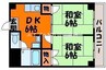 岡山市電東山本線<岡山電気軌道>/門田屋敷駅 徒歩1分 7階 築38年 2DKの間取り