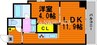 山陽本線（中国）/岡山駅 徒歩8分 4階 築7年 1LDKの間取り