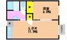 宇野線<宇野みなと線>/備前西市駅 徒歩41分 2階 築38年 1LDKの間取り