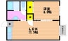 宇野線<宇野みなと線>/備前西市駅 徒歩41分 2階 築38年 1LDKの間取り