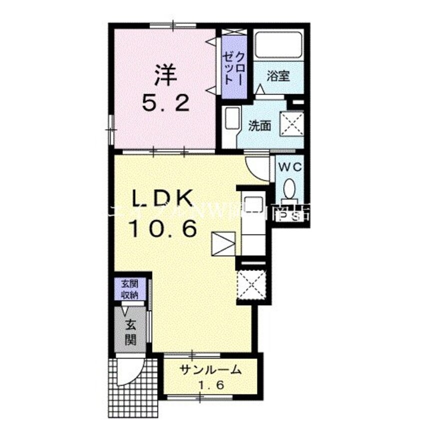 間取図 瀬戸大橋線/茶屋町駅 徒歩10分 1階 1年未満