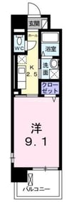 宇野線<宇野みなと線>/備前西市駅 徒歩41分 3階 築6年 1Kの間取り