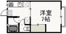 岡山市電清輝橋線<岡山電気軌道>/清輝橋駅 徒歩30分 1階 築41年 1Kの間取り