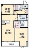 山陽本線（中国）/北長瀬駅 徒歩22分 3階 築浅 2LDKの間取り