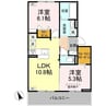 宇野線<宇野みなと線>/備前西市駅 徒歩14分 2階 建築中 2LDKの間取り