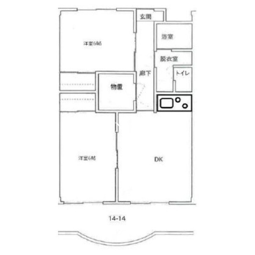 間取図 宇野線<宇野みなと線>/宇野駅 徒歩5分 2階 築39年