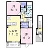 瀬戸大橋線/植松駅 徒歩11分 2階 築9年 2LDKの間取り