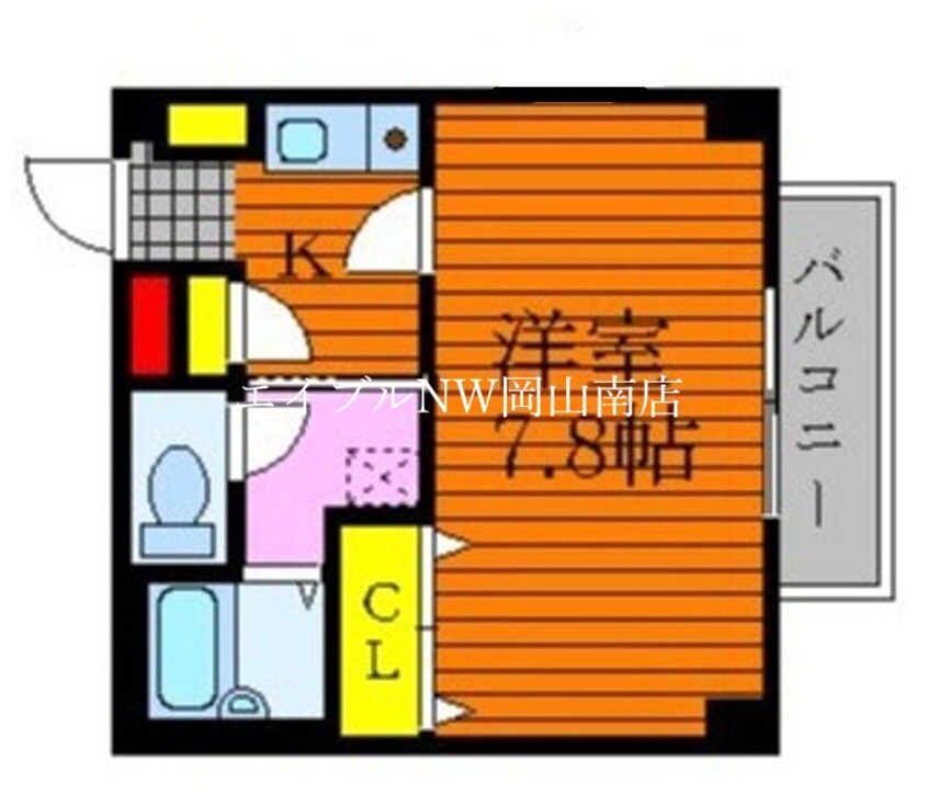 間取図 宇野線<宇野みなと線>/備前田井駅 徒歩1分 1階 築25年