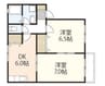 宇野線<宇野みなと線>/備前西市駅 徒歩56分 2階 築27年 2DKの間取り