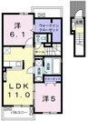 宇野線<宇野みなと線>/備中箕島駅 徒歩13分 2階 築3年 2LDKの間取り