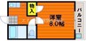 山陽本線（中国）/岡山駅 バス:30分:停歩4分 2階 築33年 1Kの間取り