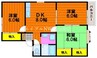 宇野線<宇野みなと線>/大元駅 徒歩13分 2階 築32年 3DKの間取り