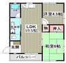 岡山市電清輝橋線<岡山電気軌道>/清輝橋駅 徒歩52分 2階 築29年 2LDKの間取り