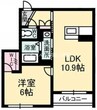 宇野線<宇野みなと線>/妹尾駅 徒歩10分 2階 築10年 1LDKの間取り