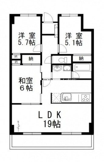 間取図 山陽本線（中国）/岡山駅 徒歩15分 10階 築26年