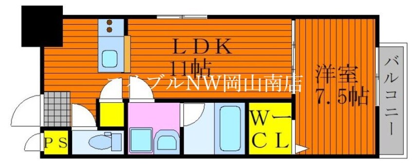 間取図 宇野線<宇野みなと線>/備前西市駅 徒歩8分 5階 築6年