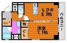 宇野線<宇野みなと線>/大元駅 徒歩8分 7階 築12年 1LDKの間取り