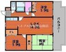 山陽本線（中国）/岡山駅 バス:20分:停歩5分 4階 築25年 3LDKの間取り