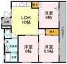 岡山市電清輝橋線<岡山電気軌道>/清輝橋駅 徒歩18分 3階 築36年 3LDKの間取り