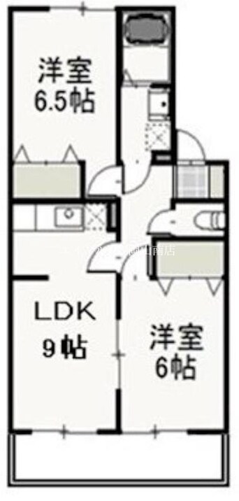 間取図 岡山市電清輝橋線<岡山電気軌道>/清輝橋駅 徒歩27分 1階 築19年