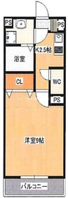 宇野線<宇野みなと線>/備前西市駅 徒歩68分 3階 築浅 1Kの間取り