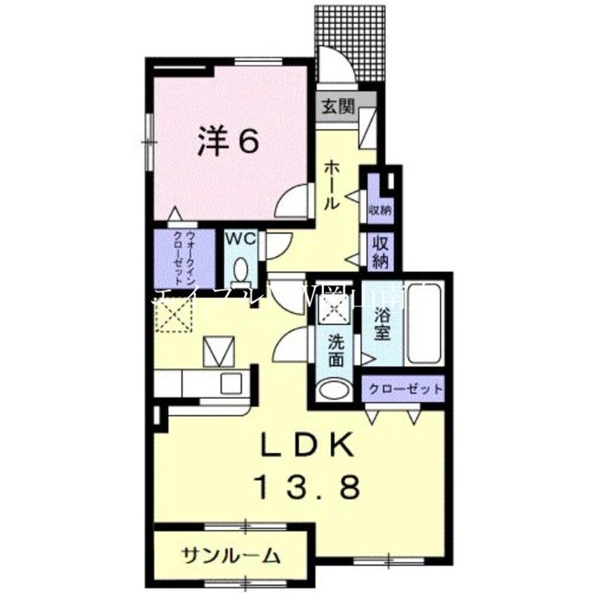 間取図 宇野線<宇野みなと線>/備中箕島駅 徒歩13分 1階 築2年