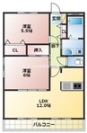 宇野線<宇野みなと線>/備中箕島駅 徒歩15分 2階 築24年 2LDKの間取り