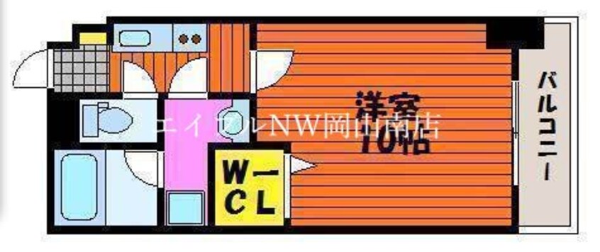 間取図 岡山市電清輝橋線<岡山電気軌道>/清輝橋駅 徒歩1分 9階 築8年