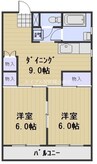 宇野線<宇野みなと線>/大元駅 徒歩6分 2階 築44年 2DKの間取り