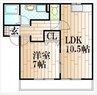 山陽本線（中国）/岡山駅 バス:40分:停歩6分 2階 築19年 1LDKの間取り