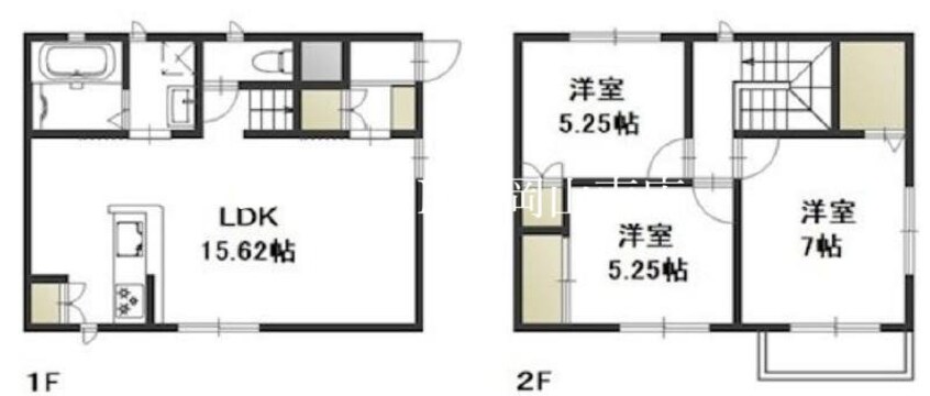 間取図 津山線/法界院駅 徒歩25分 1階 1年未満