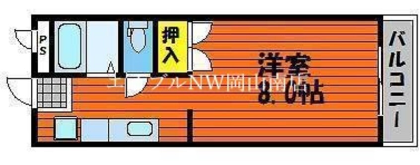 間取図 宇野線<宇野みなと線>/備前西市駅 徒歩13分 3階 築27年