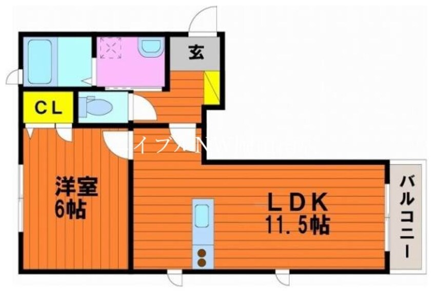 間取図 宇野線<宇野みなと線>/宇野駅 バス10分玉野浄化センター前下車:停歩3分 1階 築10年