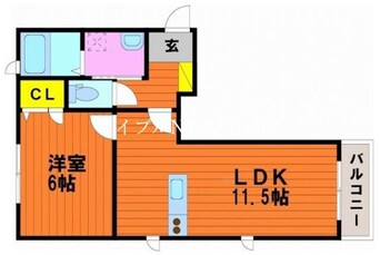 間取図 宇野線<宇野みなと線>/宇野駅 バス10分玉野浄化センター前下車:停歩3分 1階 築10年