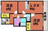 山陽本線（中国）/岡山駅 バス:38分:停歩10分 1階 築18年 2DKの間取り