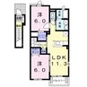 宇野線<宇野みなと線>/妹尾駅 徒歩16分 2階 築8年 2LDKの間取り