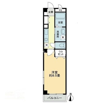 間取図 岡山市電清輝橋線<岡山電気軌道>/新西大寺町筋駅 徒歩6分 1階 築17年