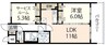 岡山市電清輝橋線<岡山電気軌道>/郵便局前駅 徒歩2分 7階 築浅 2LDKの間取り