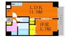 岡山市電清輝橋線<岡山電気軌道>/清輝橋駅 徒歩12分 8階 築浅 1LDKの間取り